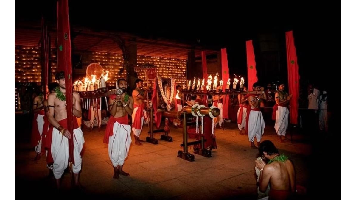 Temple fire ritual at Isha
