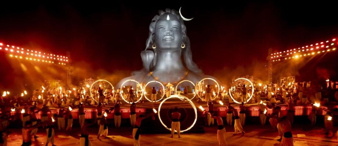Adiyogi at night
